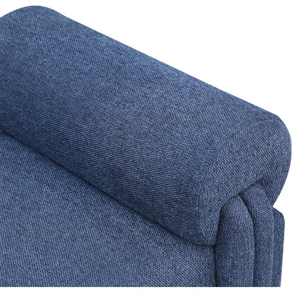 Stefano Navy Polyester Fabric Bench