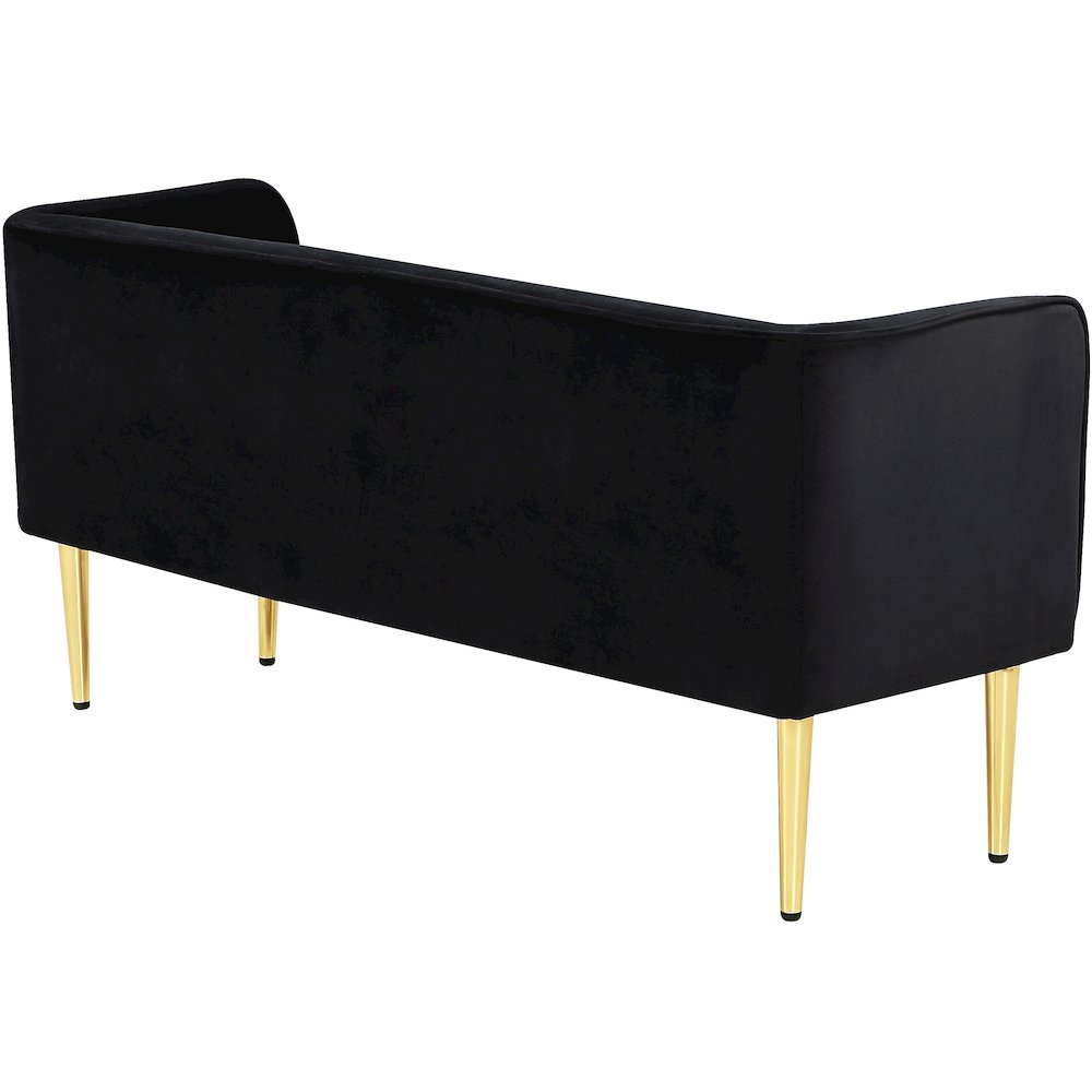 Audrey Black Velvet Bench