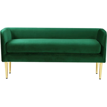 Audrey Green Velvet Bench