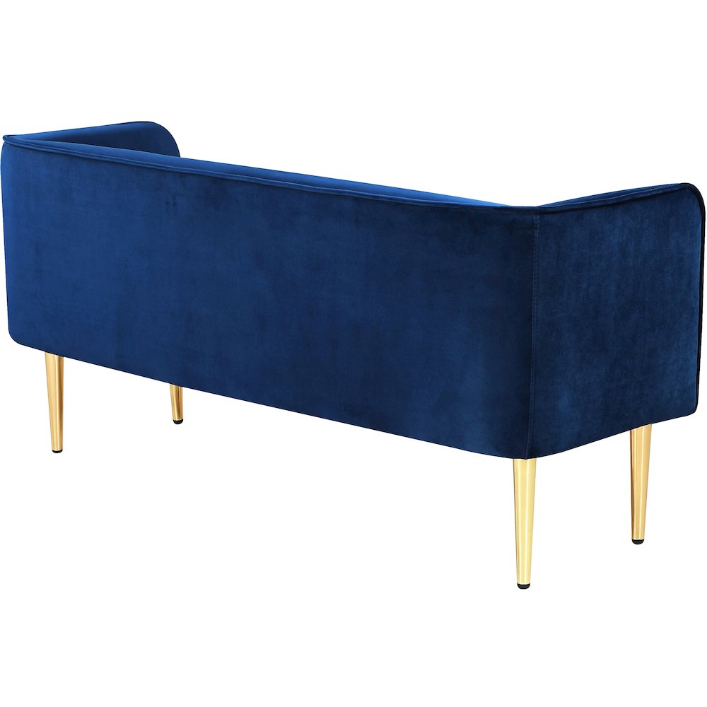 Audrey Navy Velvet Bench