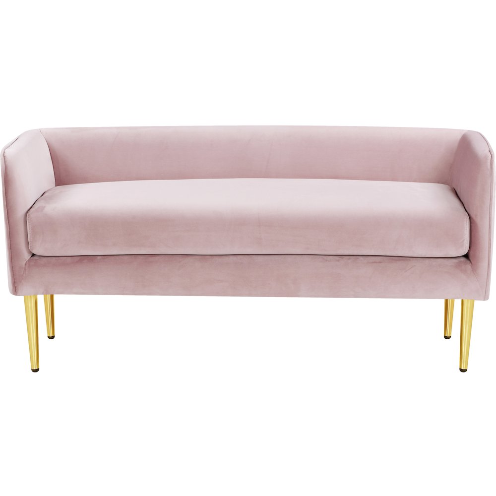 Audrey Pink Velvet Bench
