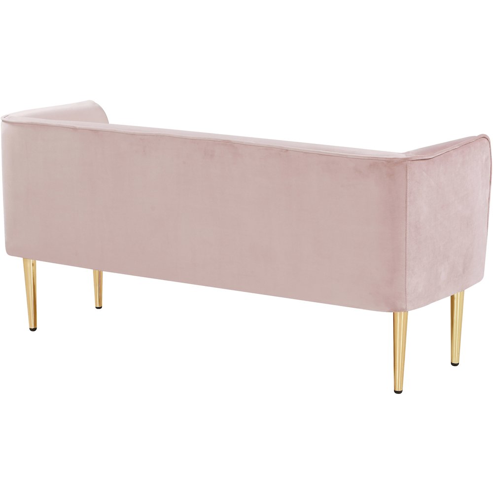 Audrey Pink Velvet Bench