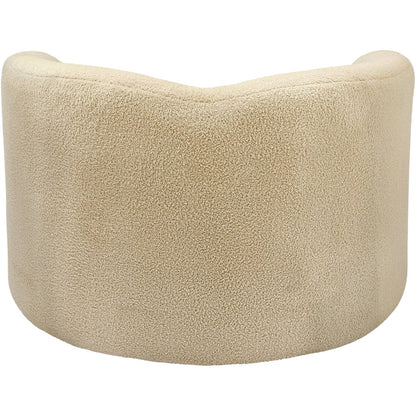 Kali Beige Faux Shearling Teddy Fabric Chair