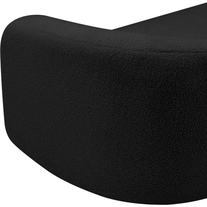 Kali Black Faux Shearling Teddy Fabric Chair
