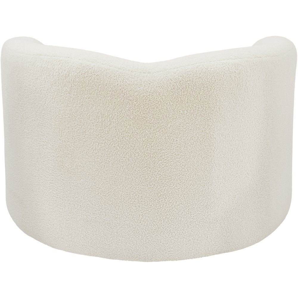 Kali Cream Faux Shearling Teddy Fabric Chair