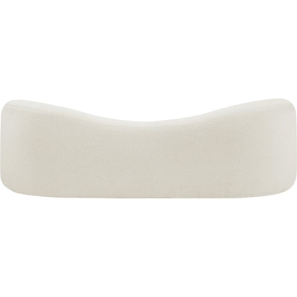 Kali Cream Faux Shearling Teddy Fabric Sofa