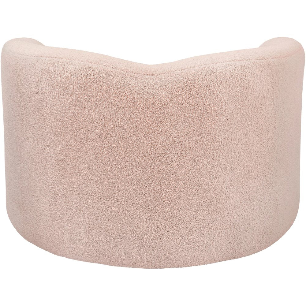 Kali Pink Faux Shearling Teddy Fabric Chair