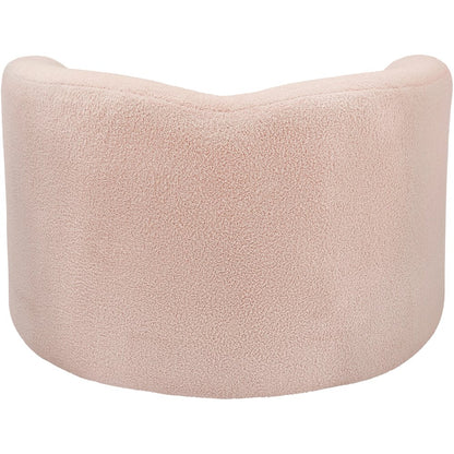 Kali Pink Faux Shearling Teddy Fabric Chair