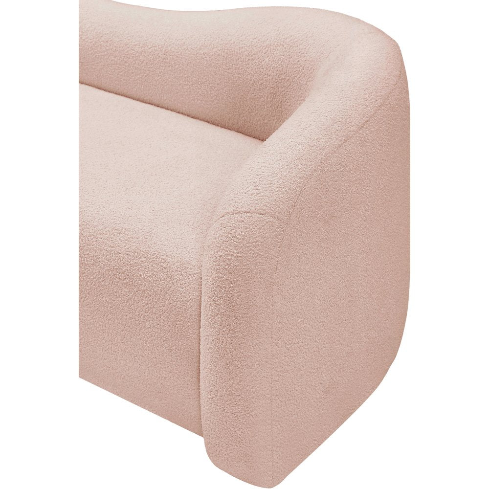 Kali Pink Faux Shearling Teddy Fabric Chair