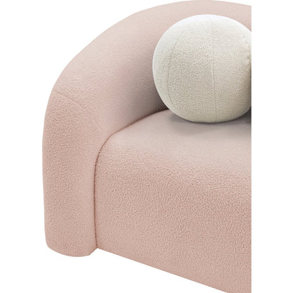 Kali Pink Faux Shearling Teddy Fabric Chair