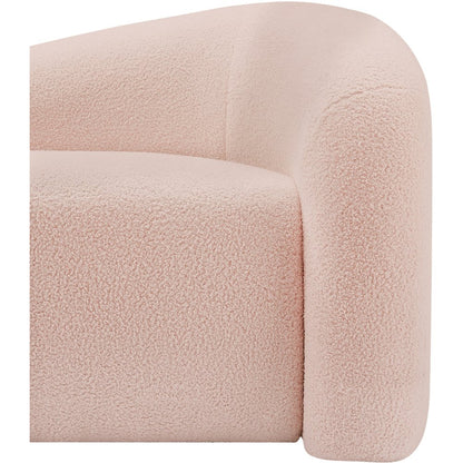 Kali Pink Faux Shearling Teddy Fabric Chair