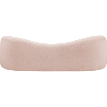 Kali Pink Faux Shearling Teddy Fabric Sofa