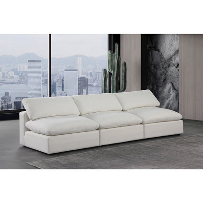 Comfy Cream Linen Textured Fabric Modular Sofa