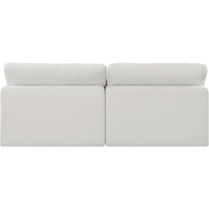 Comfy Cream Linen Textured Fabric Modular Sofa