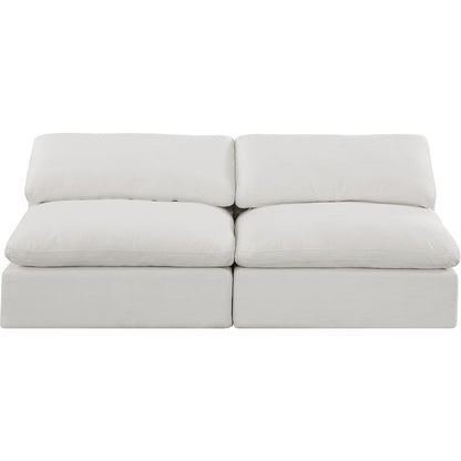 Comfy Cream Linen Textured Fabric Modular Sofa