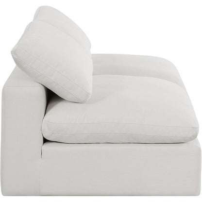 Comfy Cream Linen Textured Fabric Modular Sofa