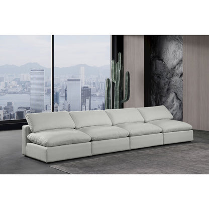 Comfy Grey Linen Textured Fabric Modular Sofa