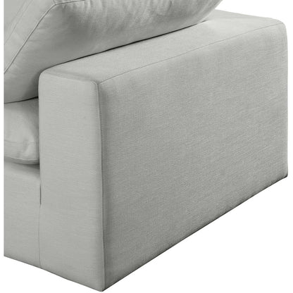 Comfy Grey Linen Textured Fabric Modular Sofa