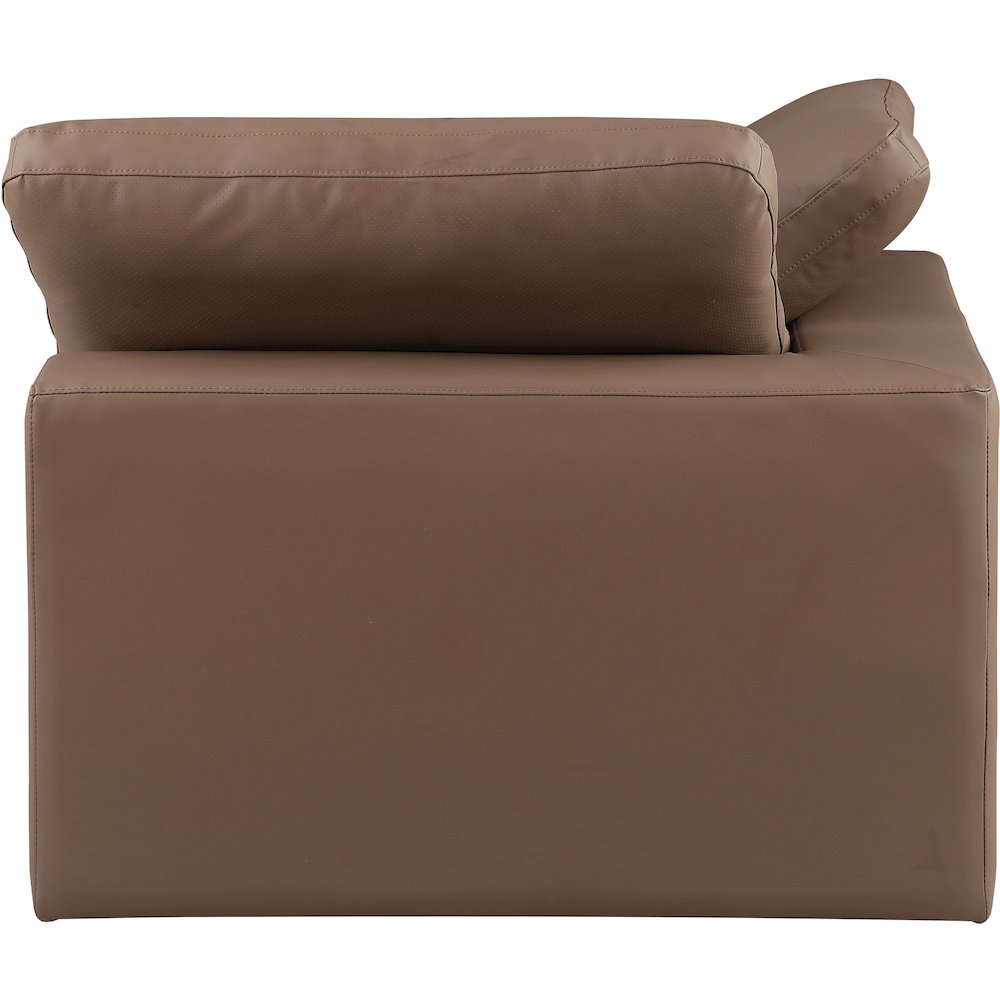 Comfy Brown Vegan Leather Modular Corner Chair