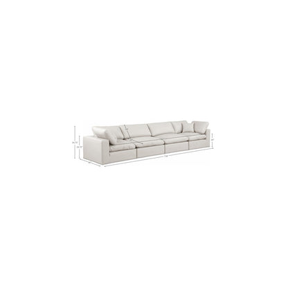 Comfy Cream Vegan Leather Modular Sofa