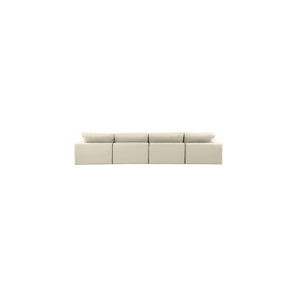 Comfy Cream Vegan Leather Modular Sofa