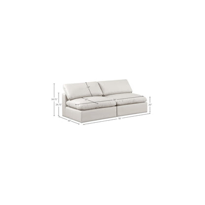 Comfy Cream Vegan Leather Modular Sofa