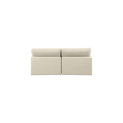 Comfy Cream Vegan Leather Modular Sofa