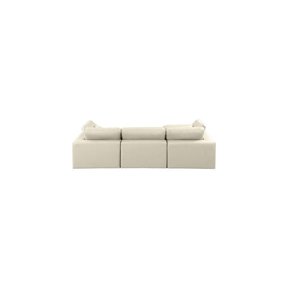 Comfy Cream Vegan Leather Modular Sectional