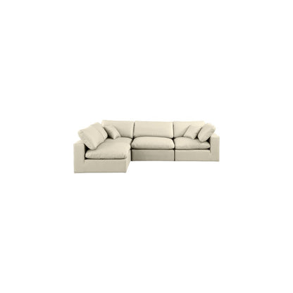 Comfy Cream Vegan Leather Modular Sectional