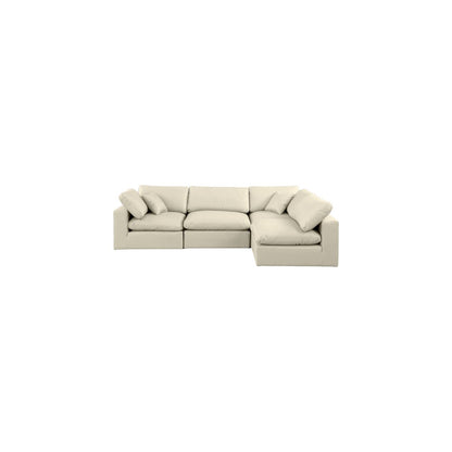 Comfy Cream Vegan Leather Modular Sectional