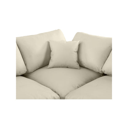 Comfy Cream Vegan Leather Modular Sectional