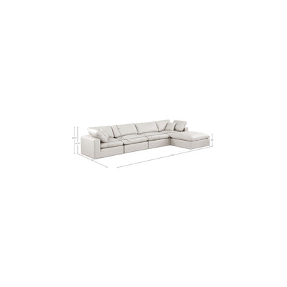 Comfy Cream Vegan Leather Modular Sectional