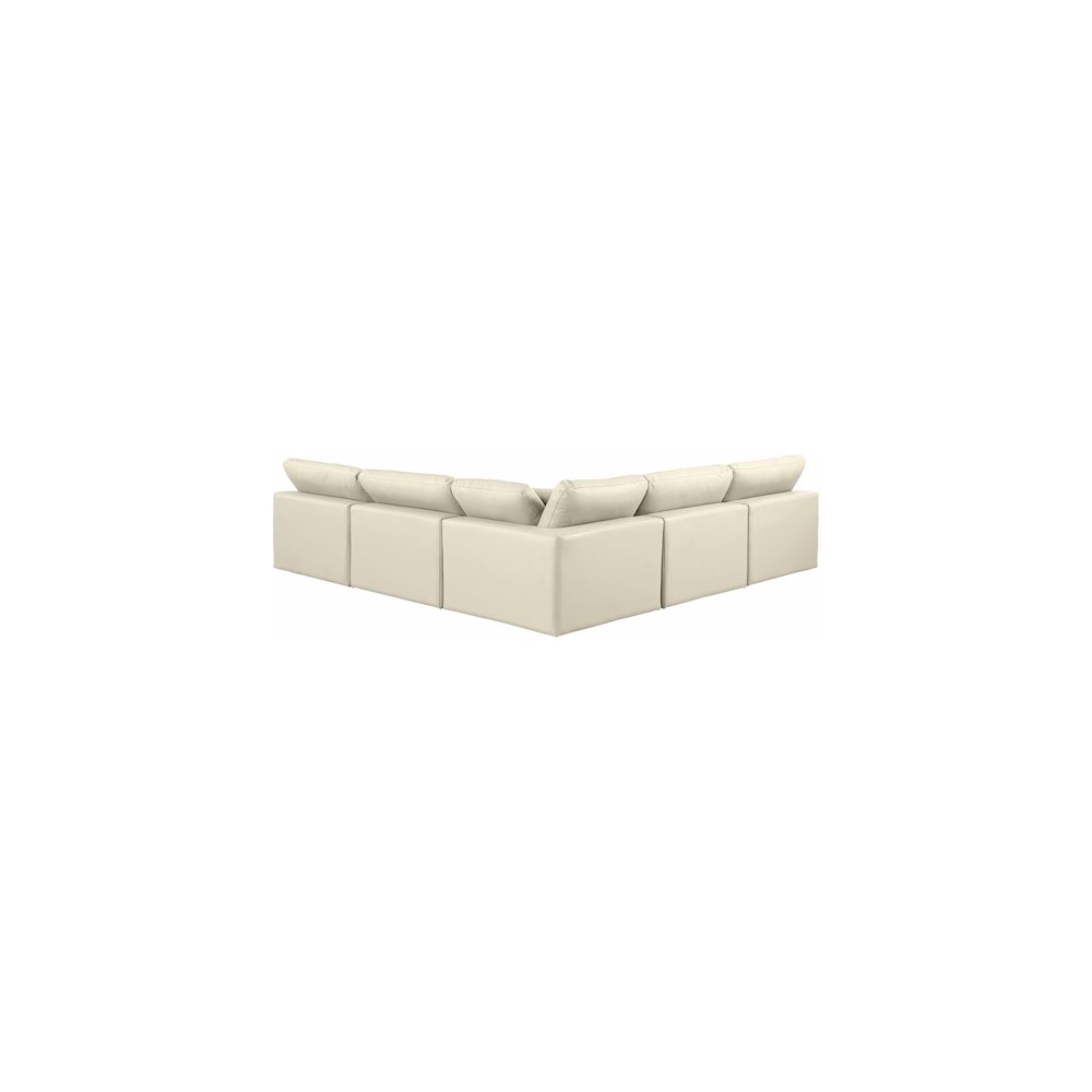 Comfy Cream Vegan Leather Modular Sectional
