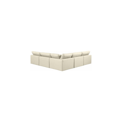 Comfy Cream Vegan Leather Modular Sectional
