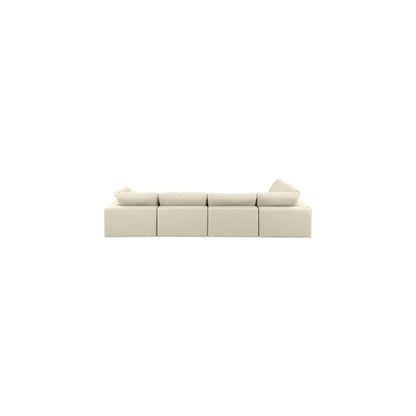 Comfy Cream Vegan Leather Modular Sectional