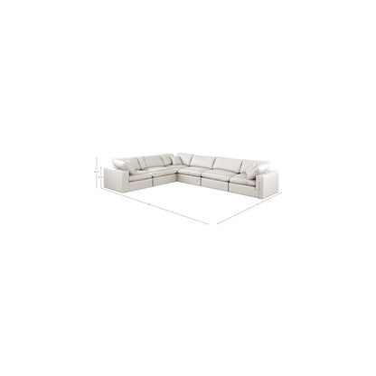 Comfy Cream Vegan Leather Modular Sectional