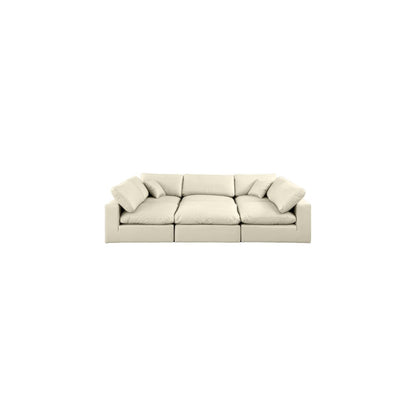 Comfy Cream Vegan Leather Modular Sectional