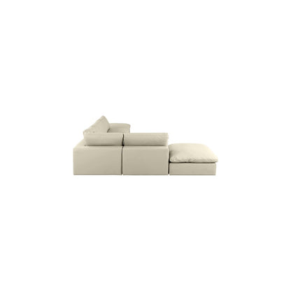 Comfy Cream Vegan Leather Modular Sectional