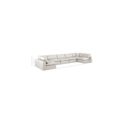 Comfy Cream Vegan Leather Modular Sectional