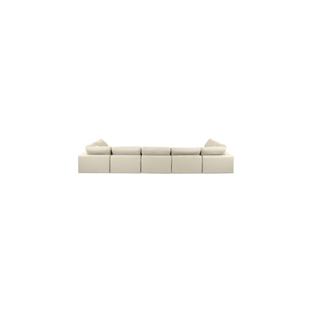 Comfy Cream Vegan Leather Modular Sectional