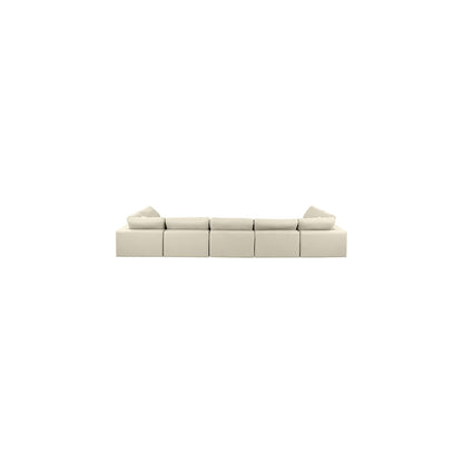 Comfy Cream Vegan Leather Modular Sectional