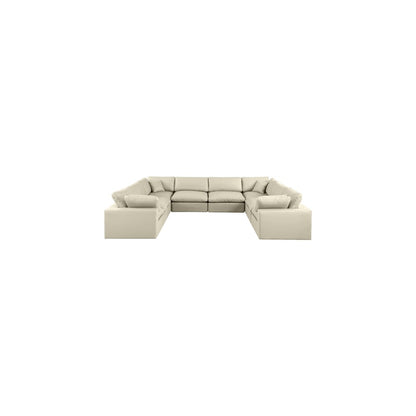 Comfy Cream Vegan Leather Modular Sectional