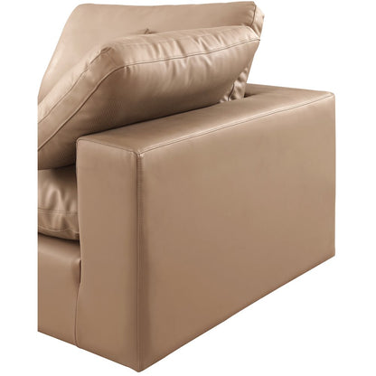 Comfy Tan Vegan Leather Modular Sectional
