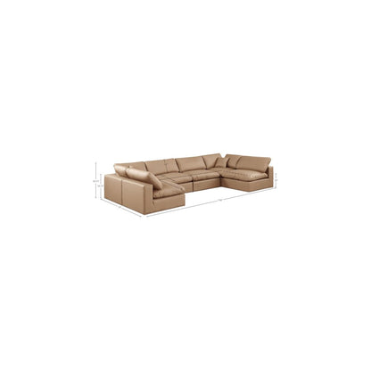 Comfy Tan Vegan Leather Modular Sectional