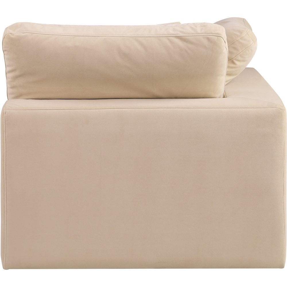 Comfy Beige Velvet Modular Corner Chair