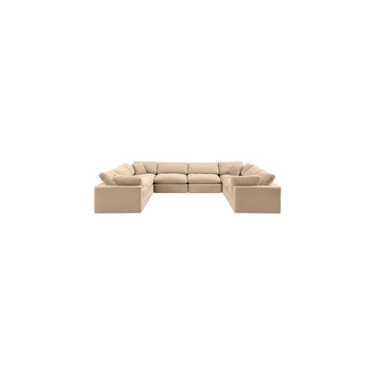 Comfy Beige Velvet Modular Sectional