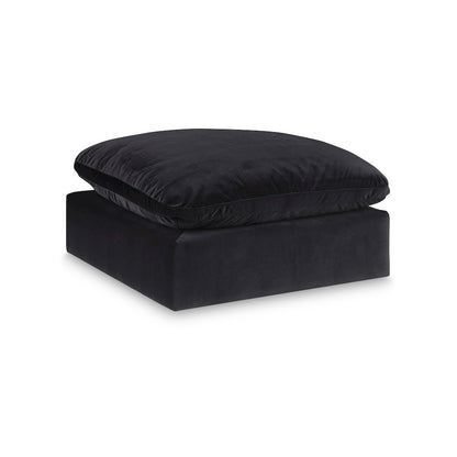 Comfy Black Velvet Modular Ottoman
