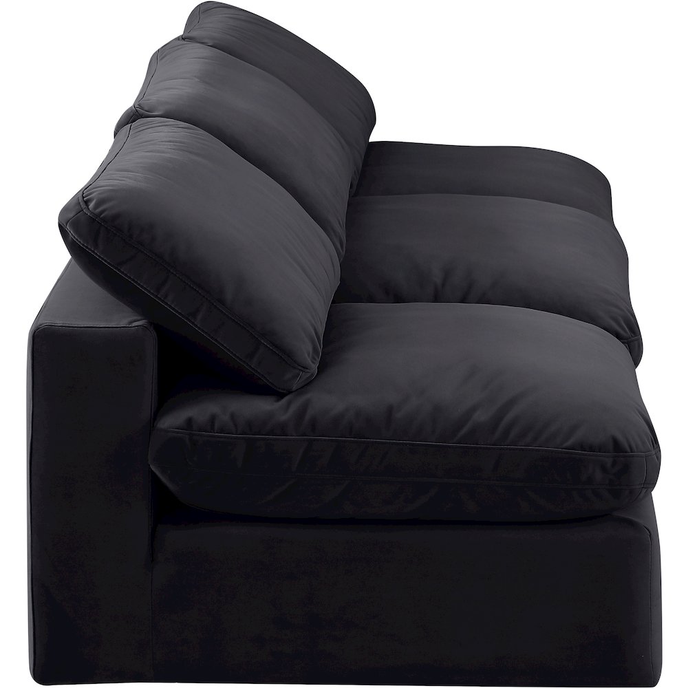 Comfy Black Velvet Modular Sofa