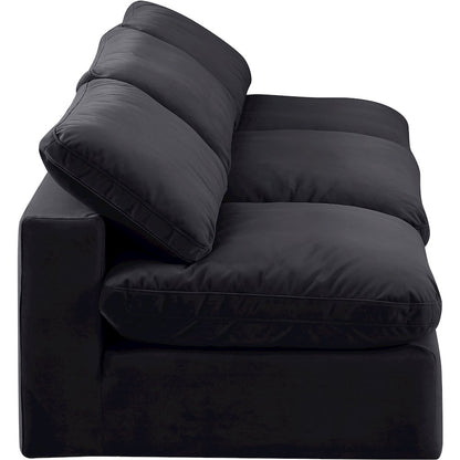 Comfy Black Velvet Modular Sofa