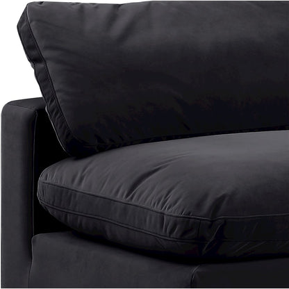 Comfy Black Velvet Modular Sofa